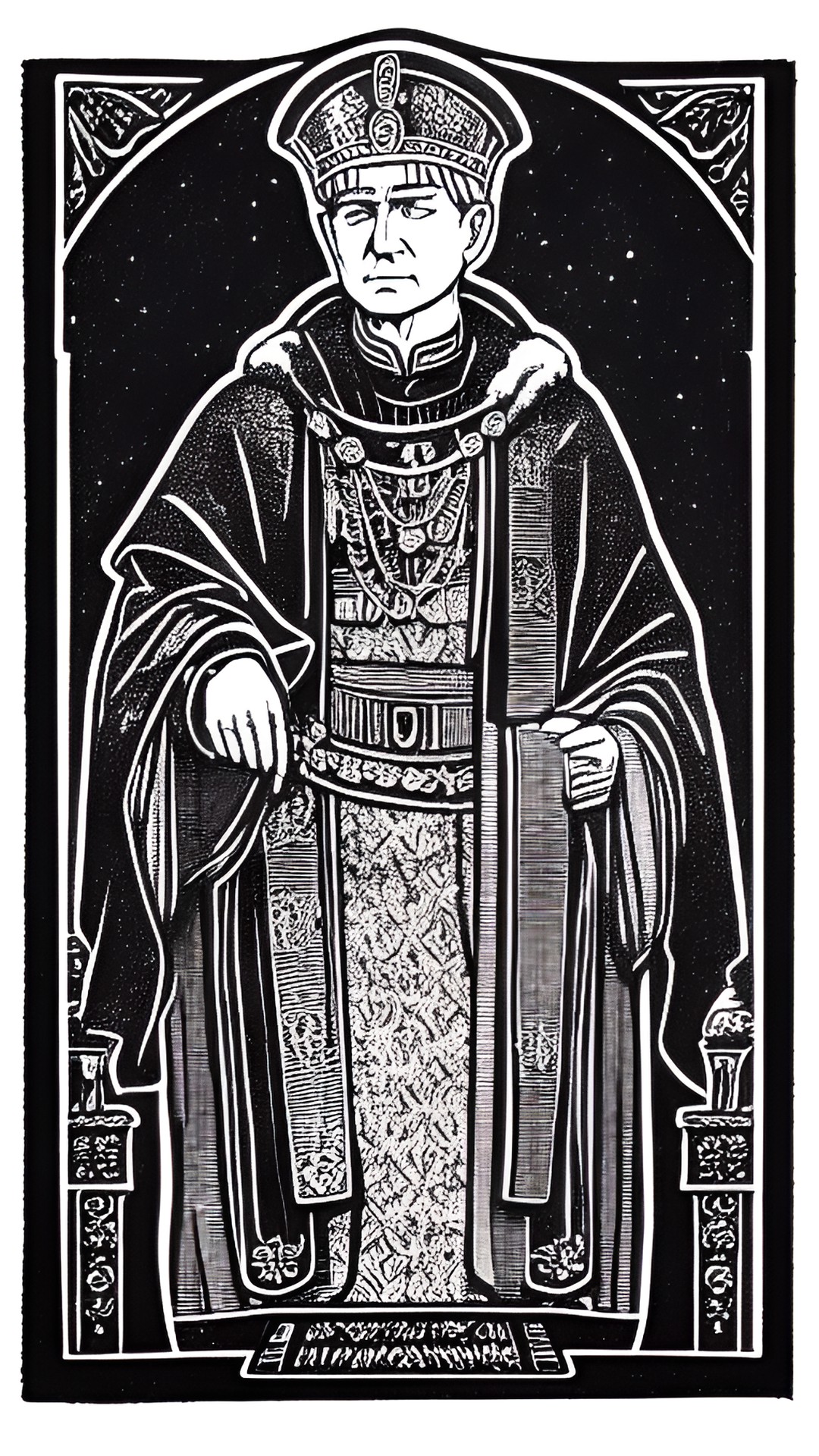 linocut of emperor claudius preview