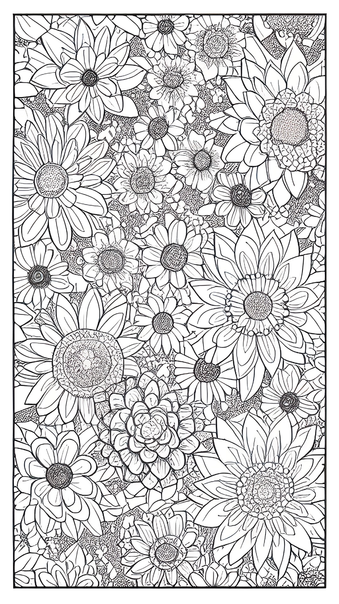 spring colouring page preview