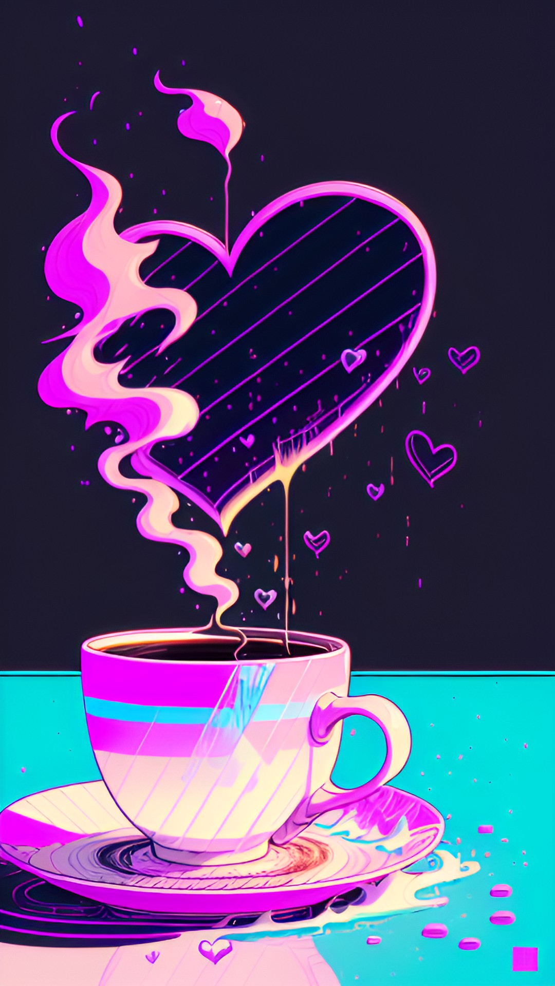 Somethin’s InThe Air - a cup of coffee pouring over a heart preview