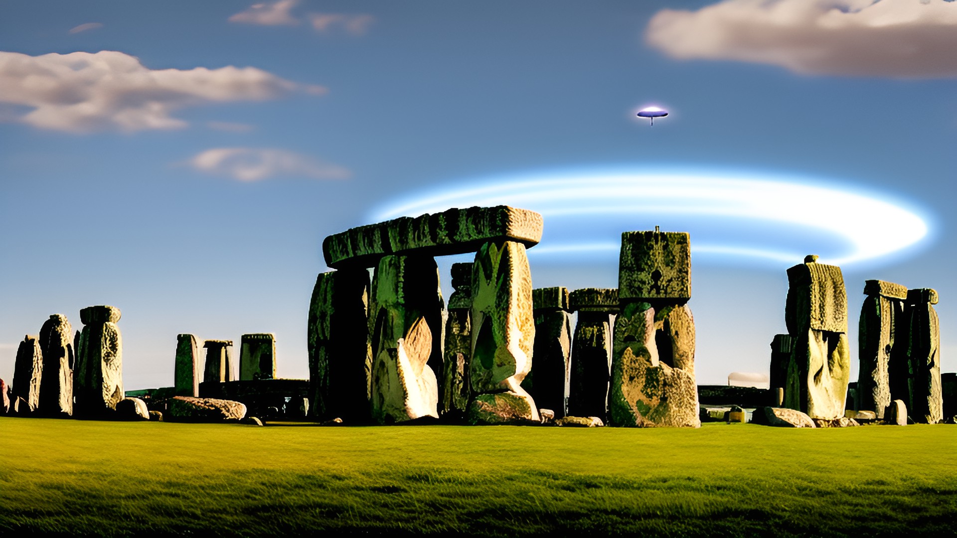 ufo landing on top of stonehenge edinburg preview