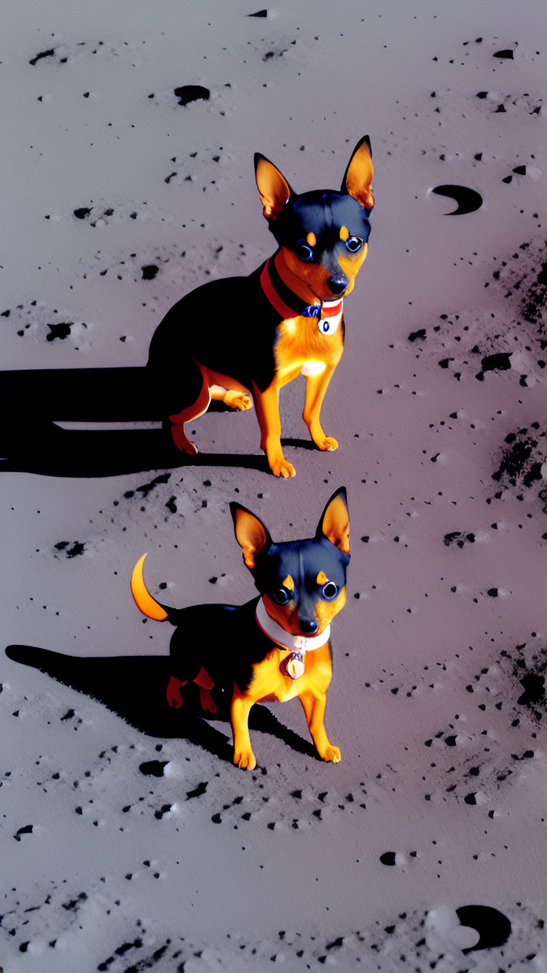 miniature pinscher on the moon preview