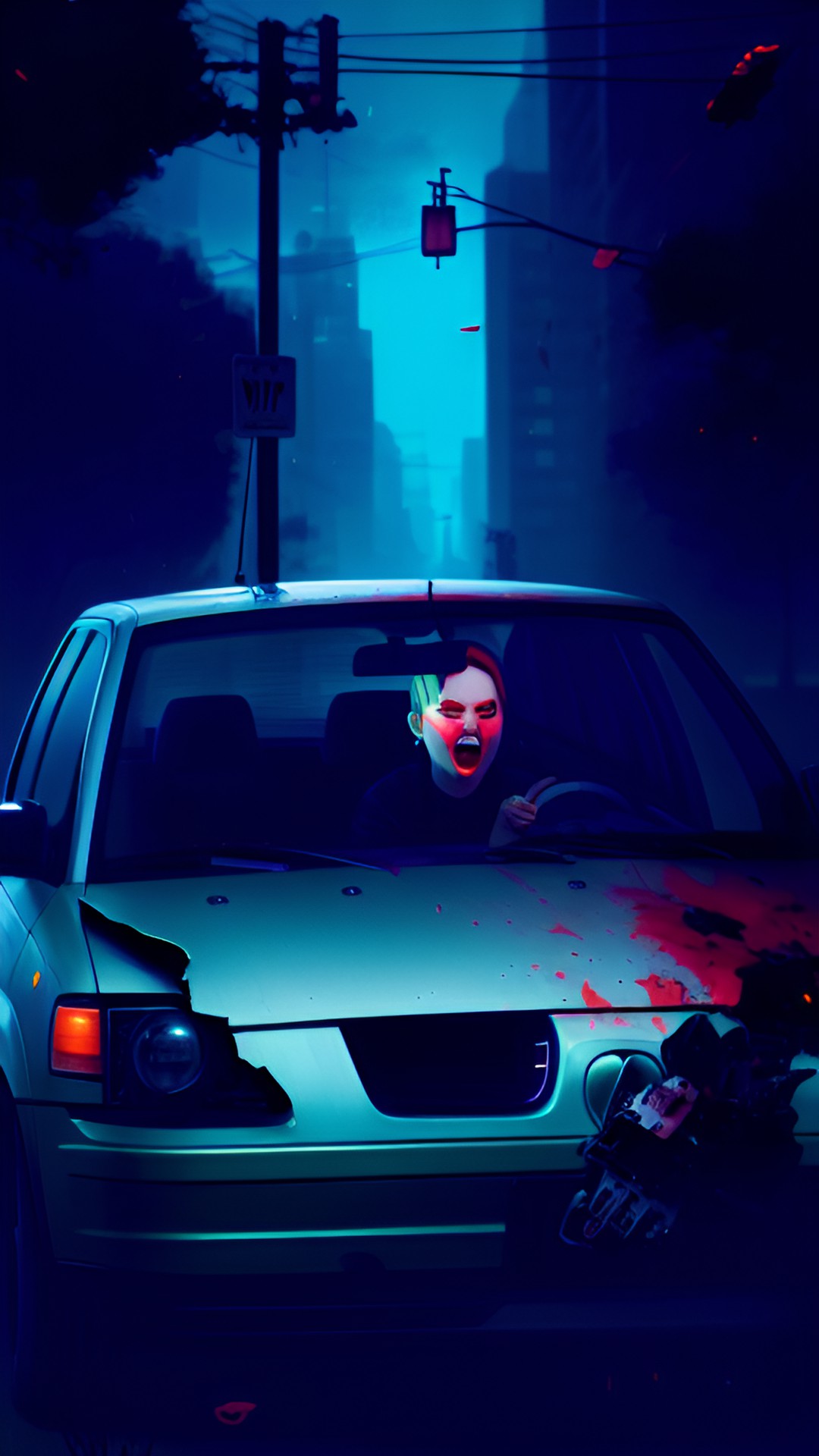 sounds of screaming, screaming for help, panic bloody car crash preview