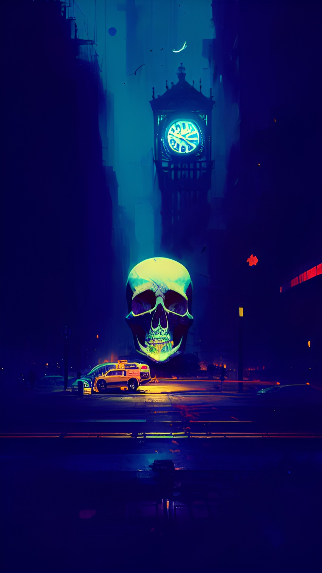 dead body, death skull, clock , ambulance preview