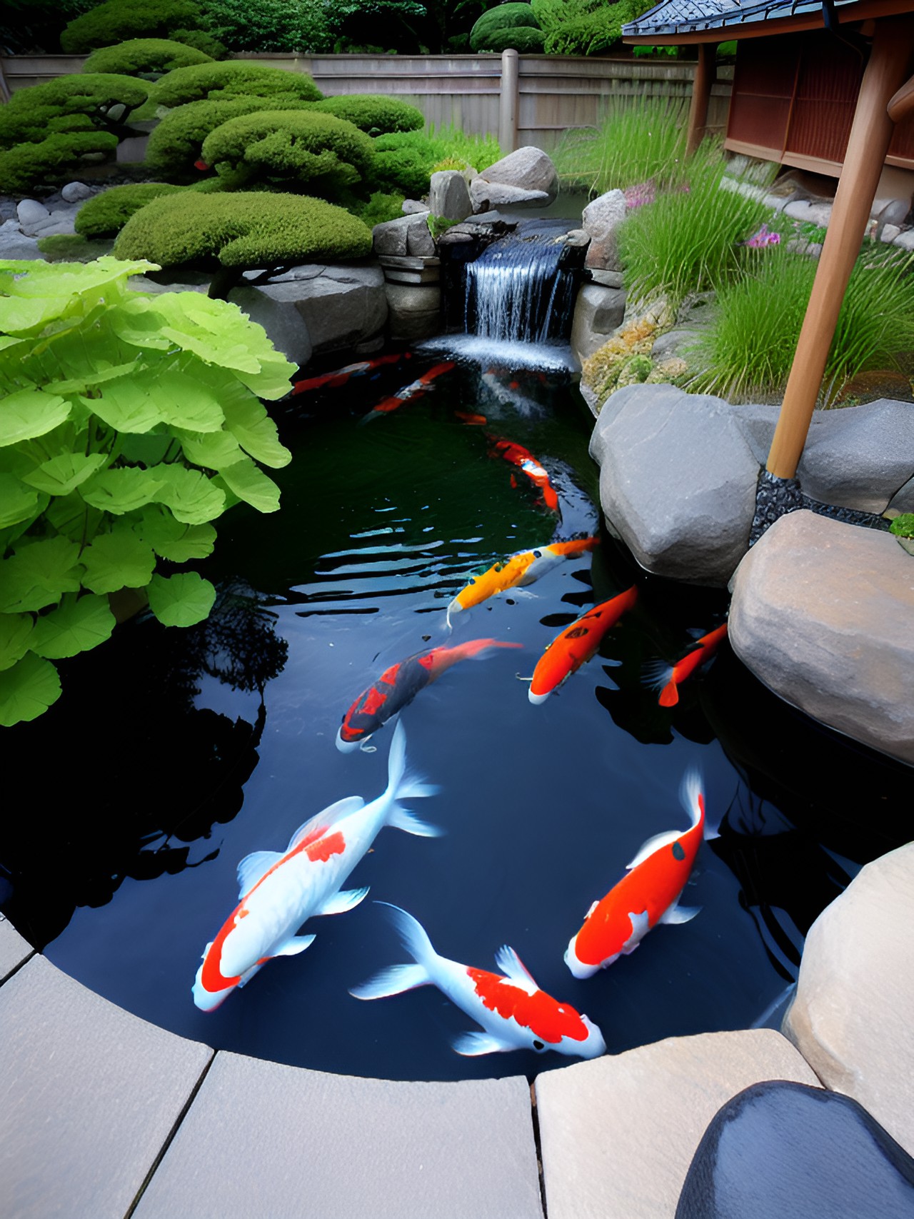 japanese koi pond preview