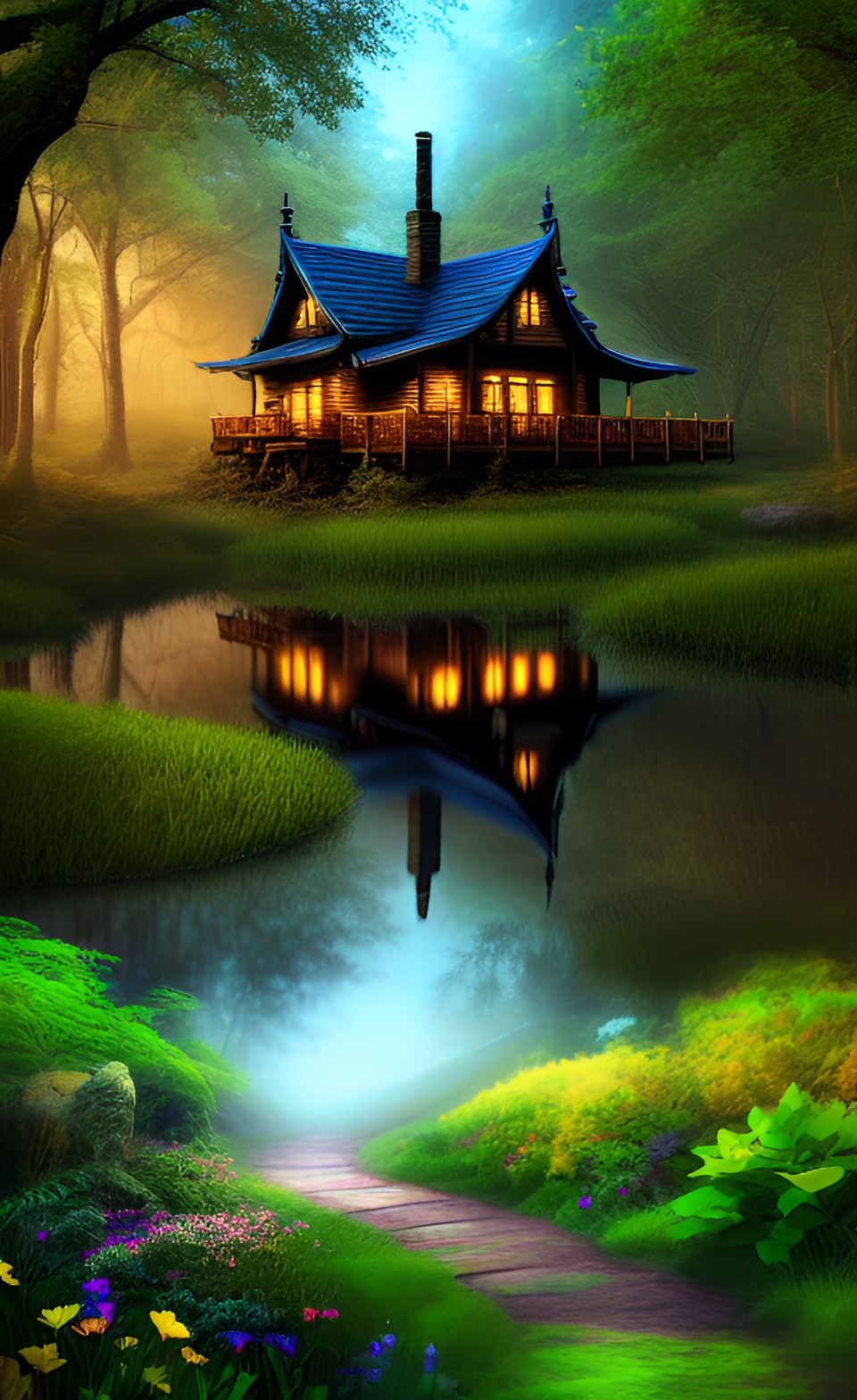 a house in a magical forest preview