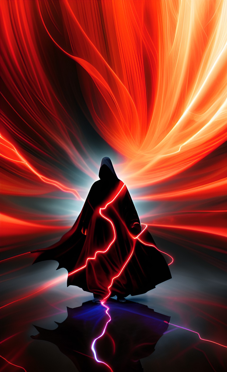 cloaked figure surrounded by red aura preview