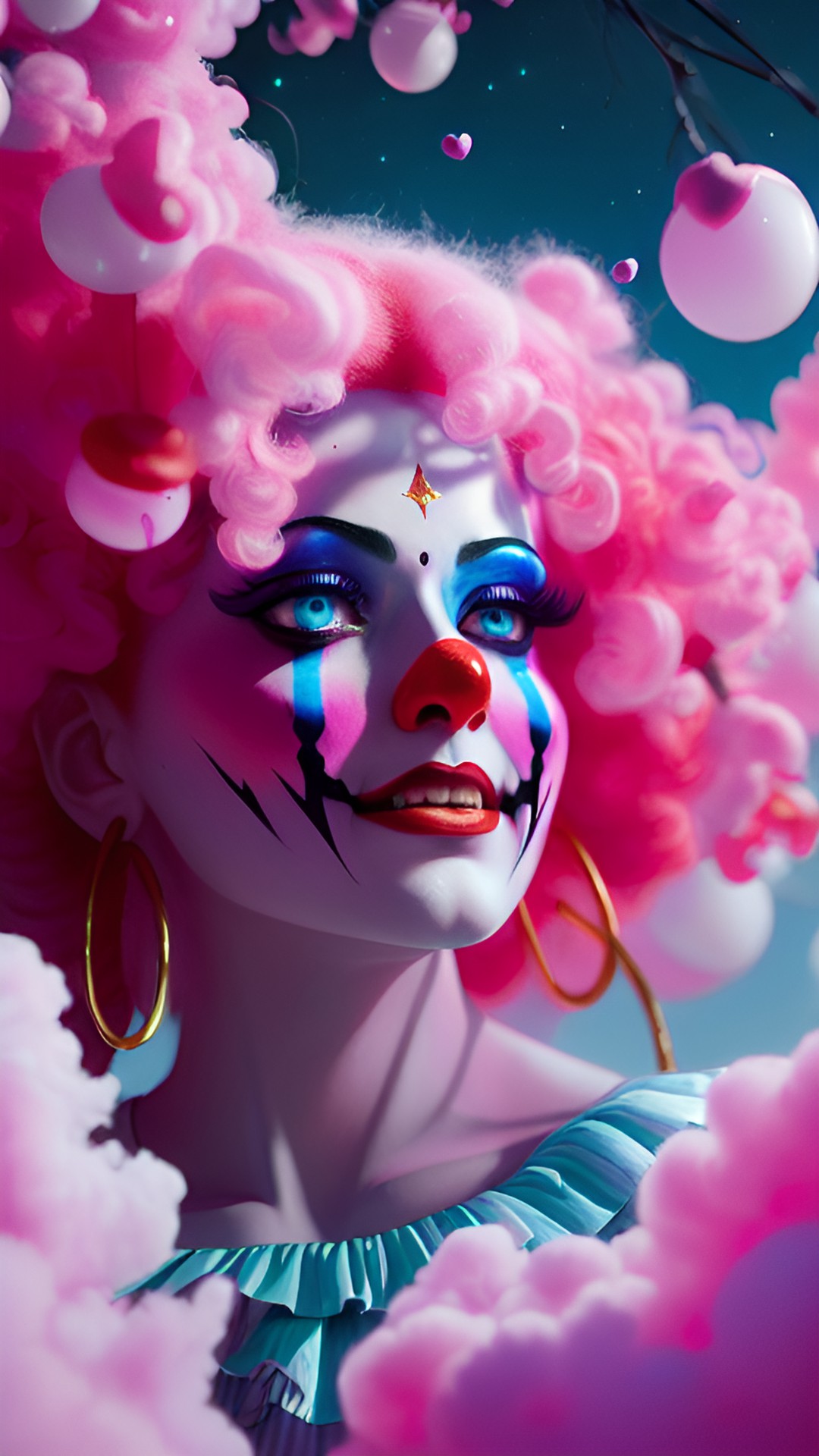 cotton candy clown angel pinup preview