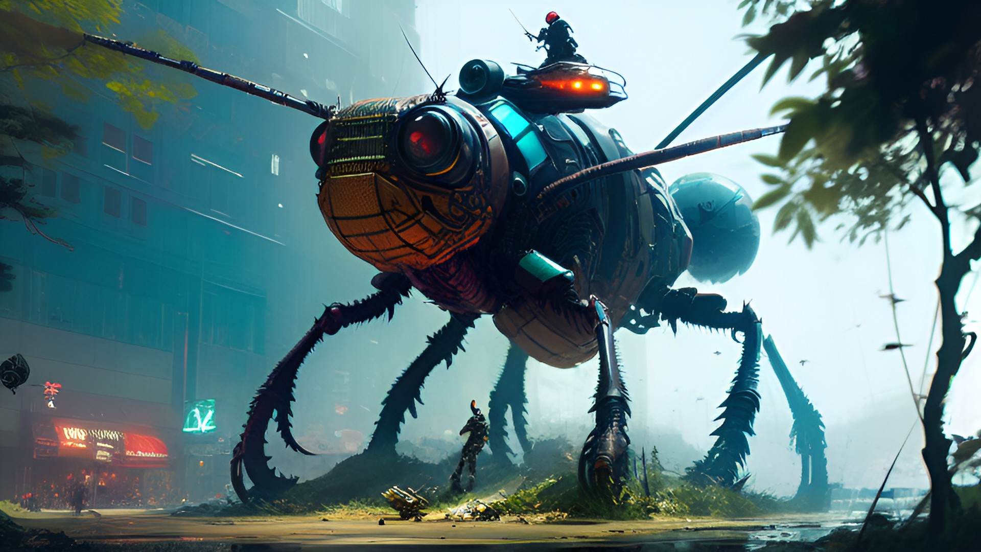 giant bug with wheels preview