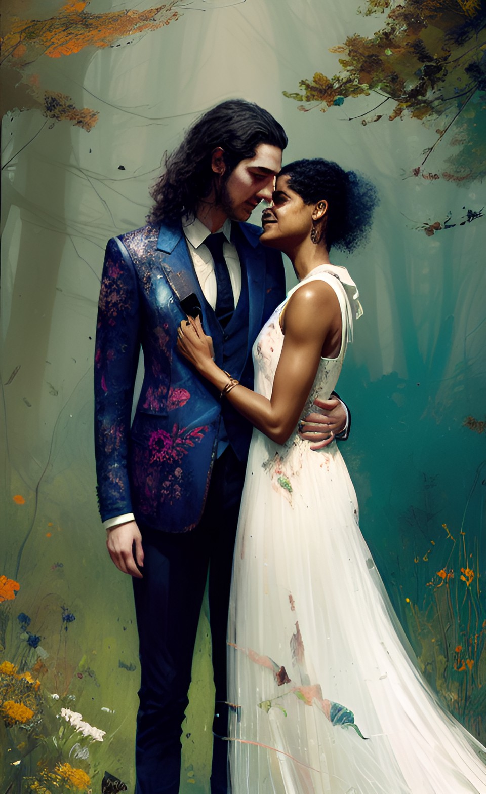 hozier and zazie beetz hugging each other preview