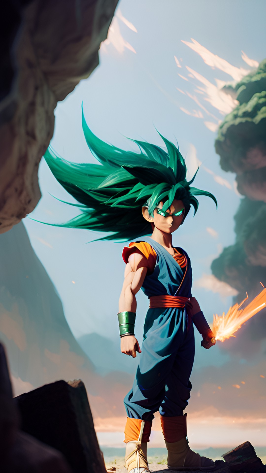 goku with green hair preview