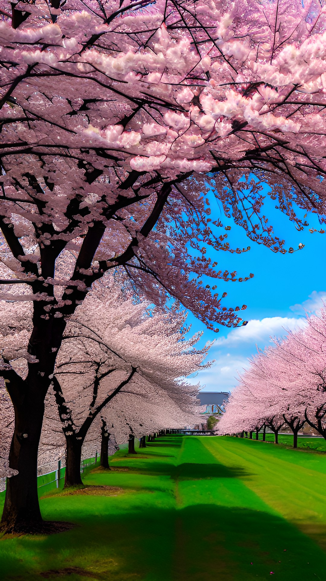 cherry trees with blossoms preview