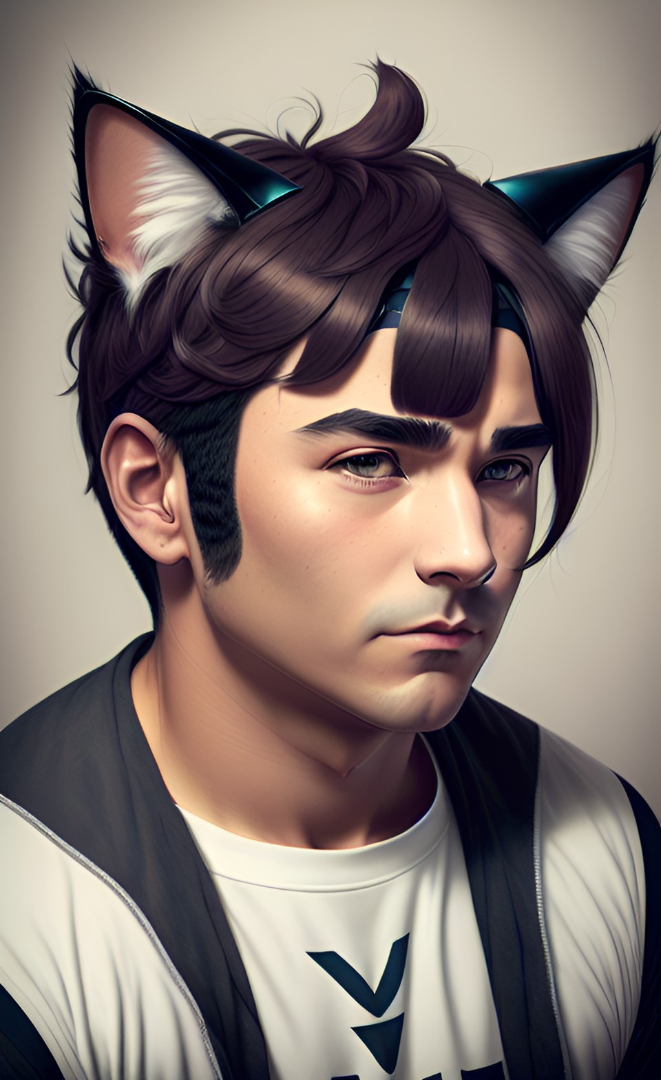 man has cat ears preview