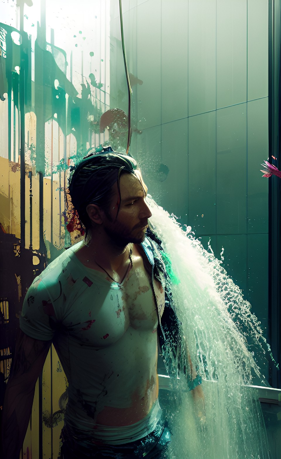 troy baker taking a shower preview