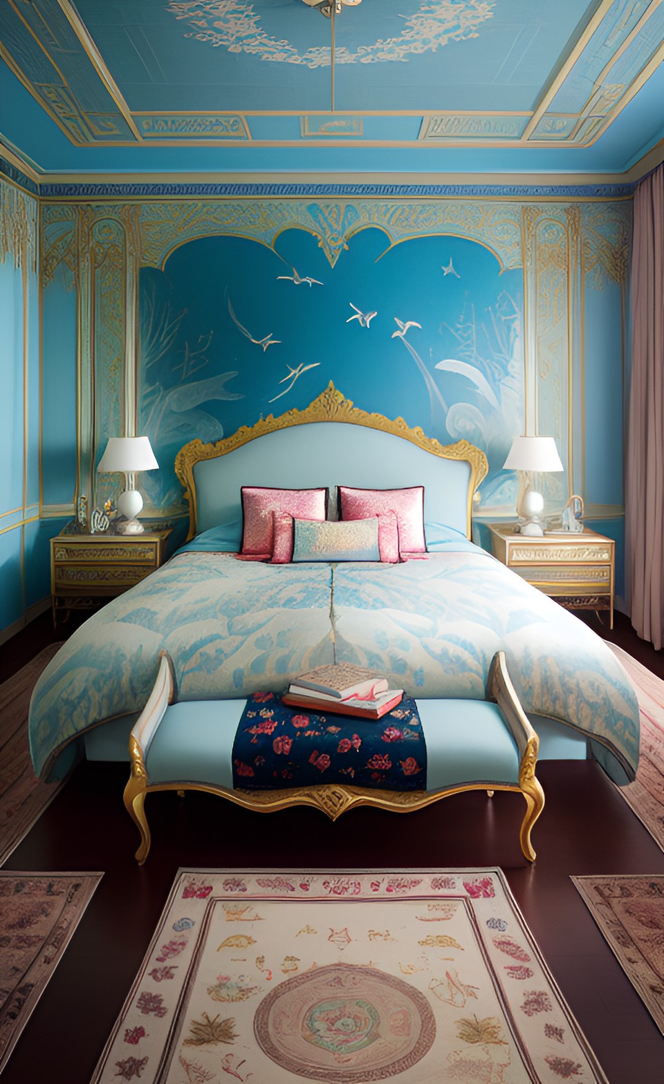 grand and elegant swan lake bedroom preview