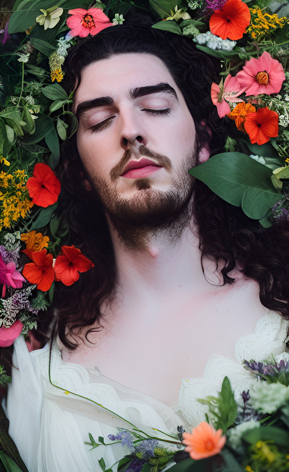 hozier as the godess persephone sleeping preview