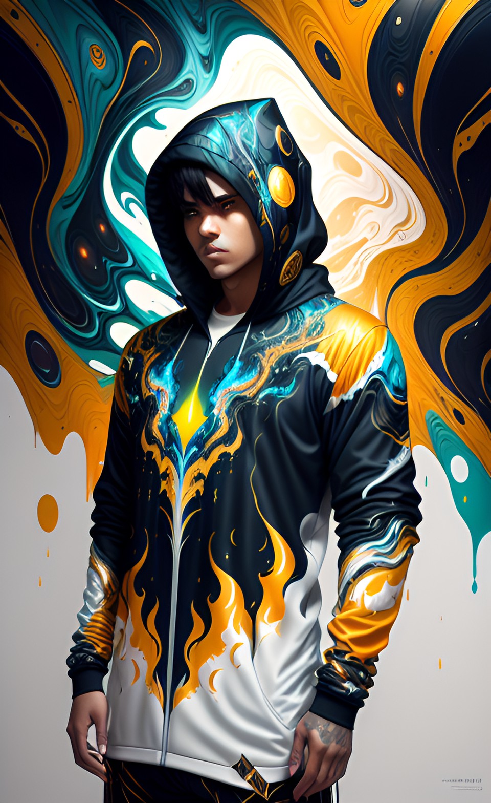 flame hoodie - smart-drip: technology infused clothing preview