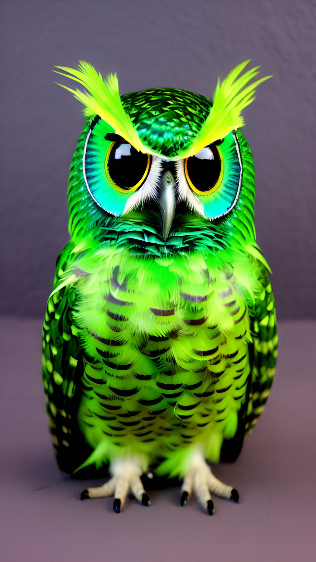 green alien owl preview