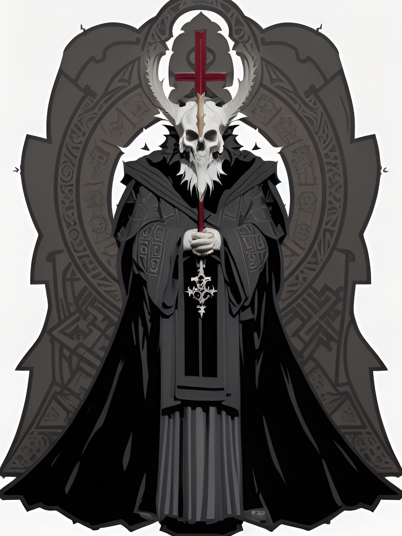 Anti Pope - satanic skull pope preview