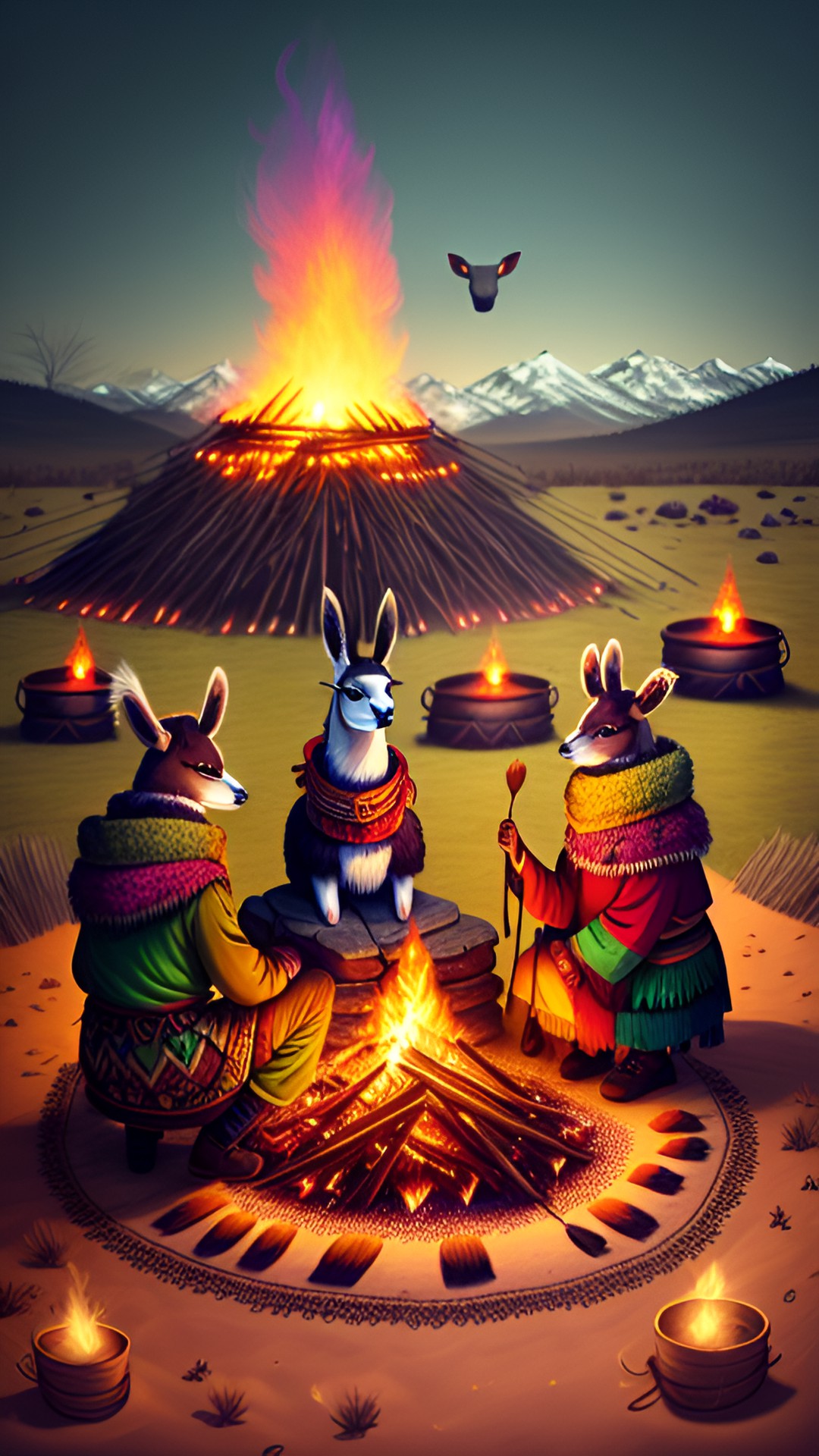 llama shaman camp fire preview