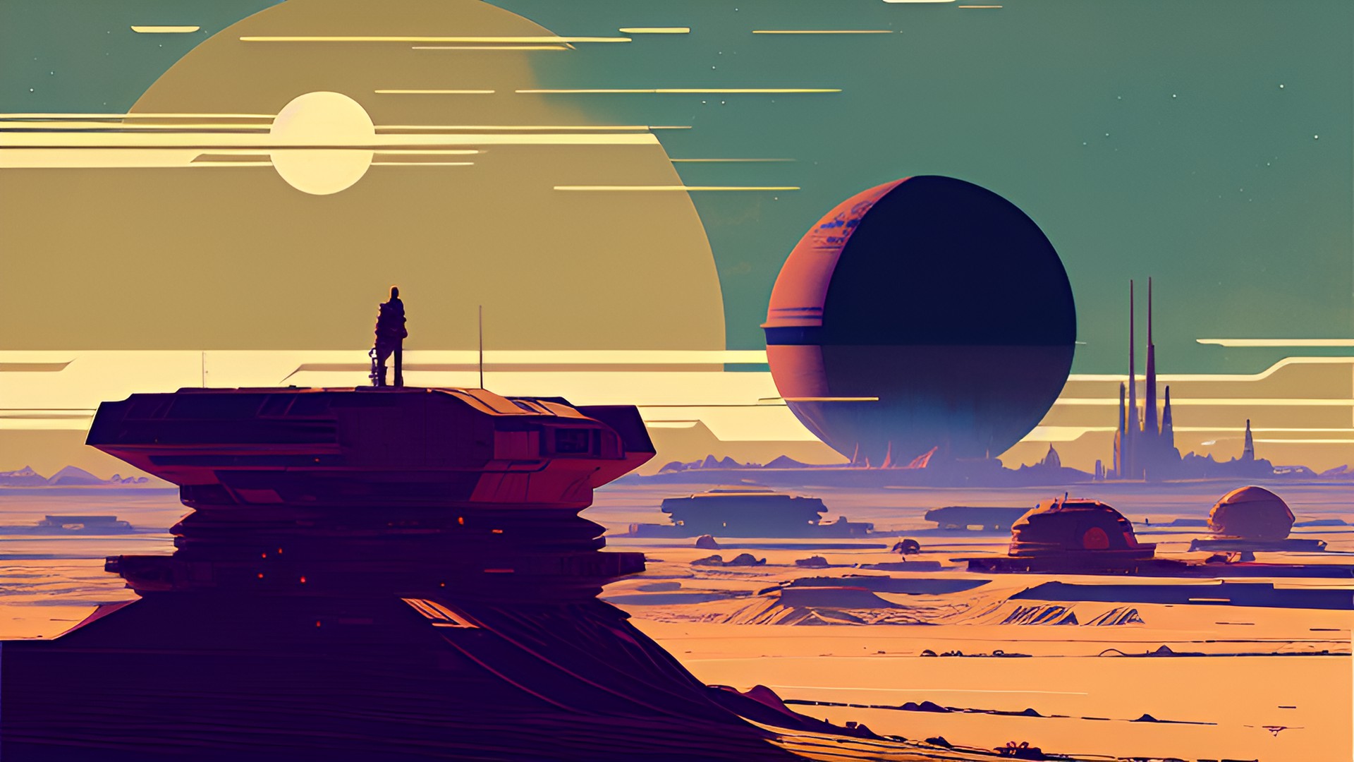 tatooine, retro futuristic preview