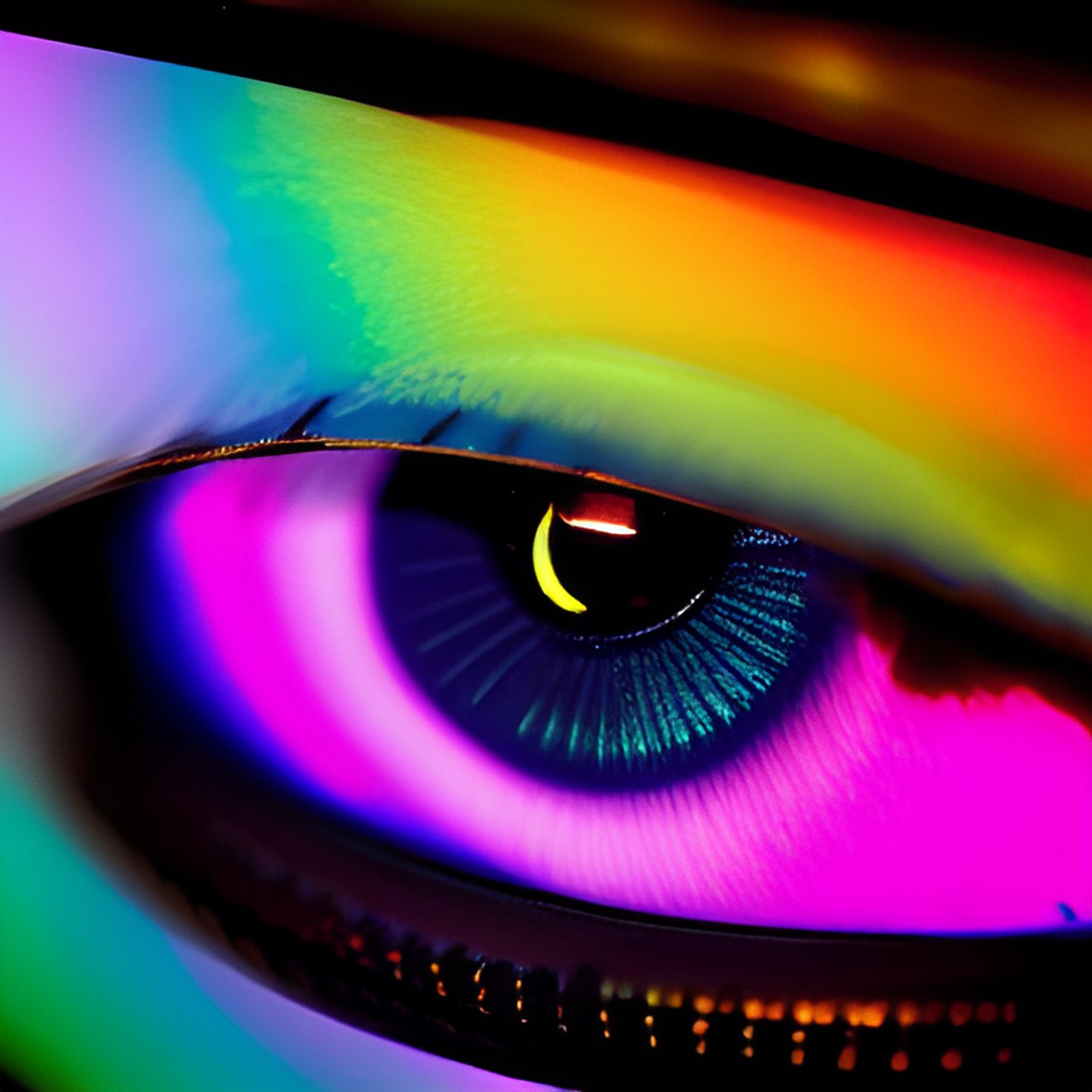 IRIS - psychadelic iris eyeball electric colors preview