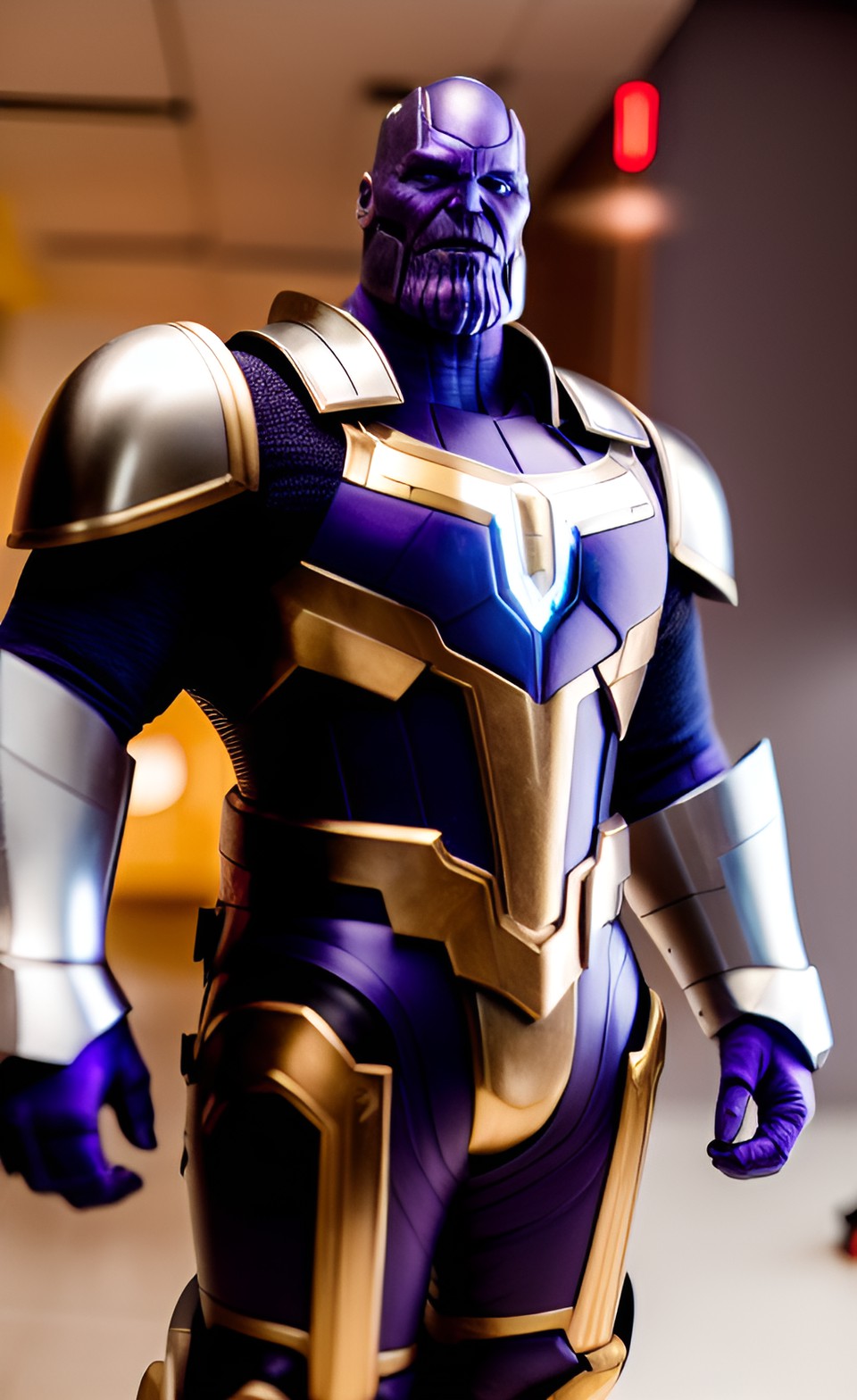 thanos wears mechanical suit of armour preview