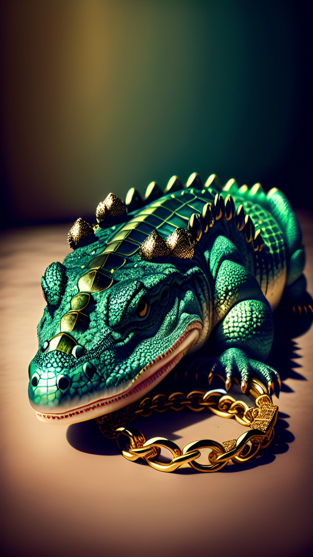 Alley - alligator in chains with a diamond ring preview