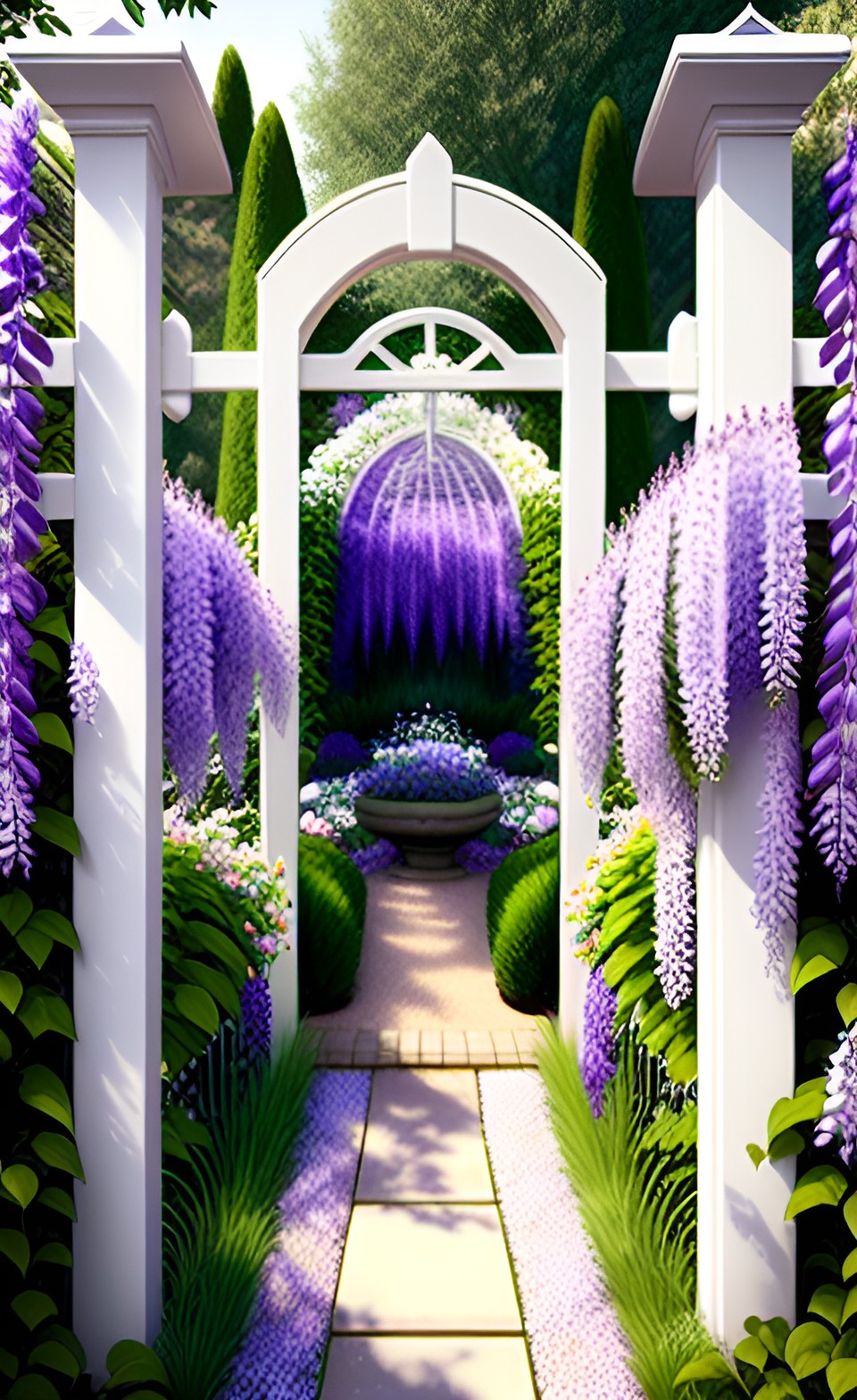 wisteria garden white cottage picket fence rose garden lily garden we've been willow garden random flowers preview