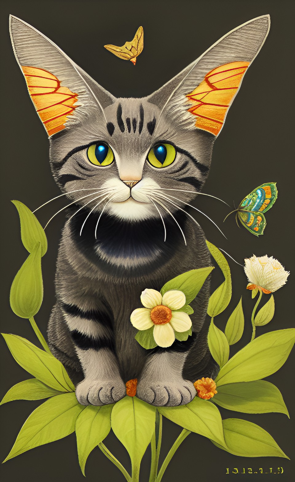 butterfly ears - moth+cat preview