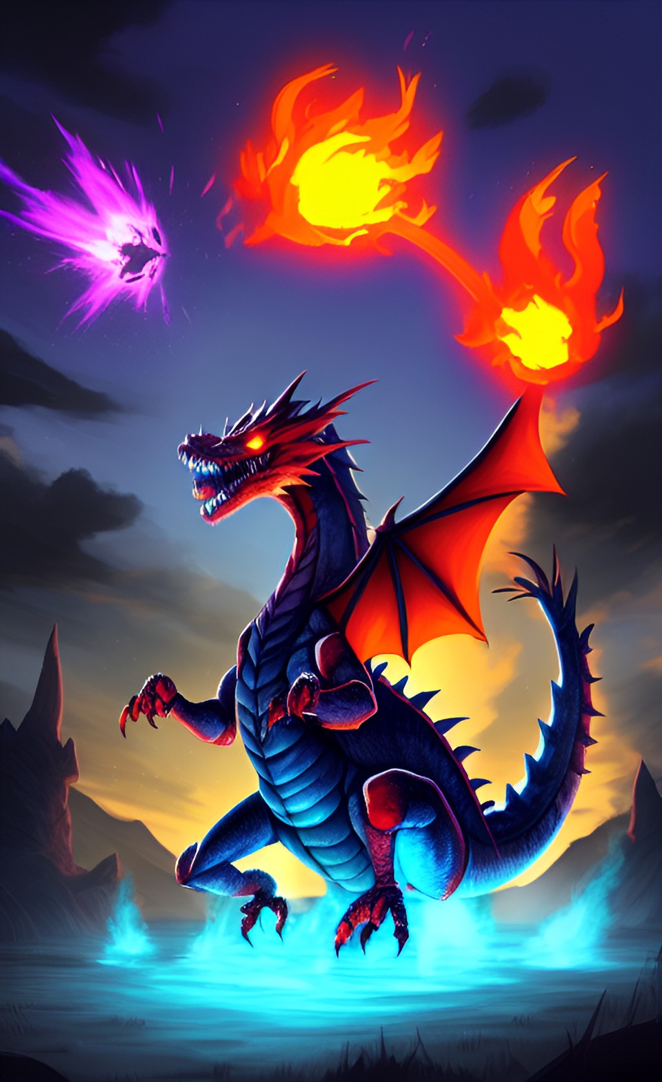 creepy dieing dragon that is barfing fireballs at ein from aphmau preview