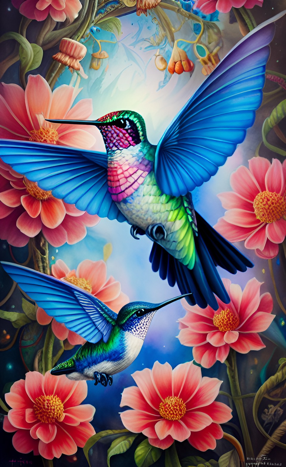 soft hummingbird watercolor by svetlana novikova & olga shvartsur preview