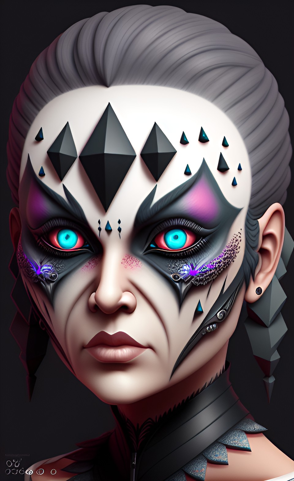 insanely detailed 4d ogo makeup, digitalart preview