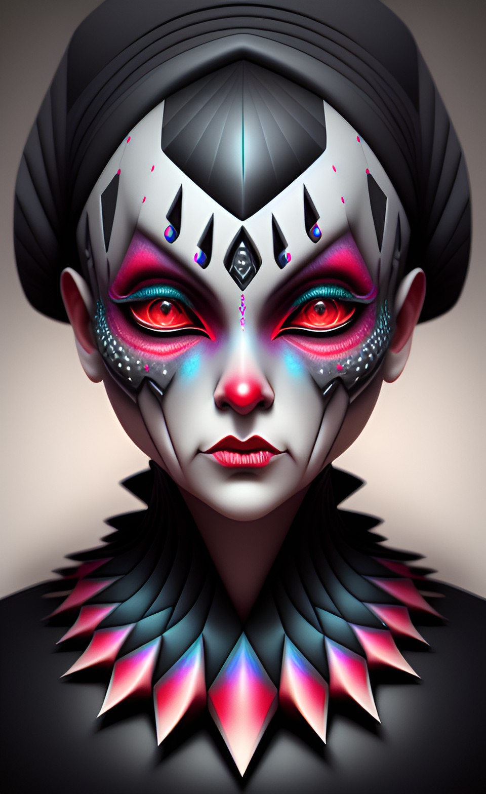 insanely detailed 4d ogo makeup, digitalart preview