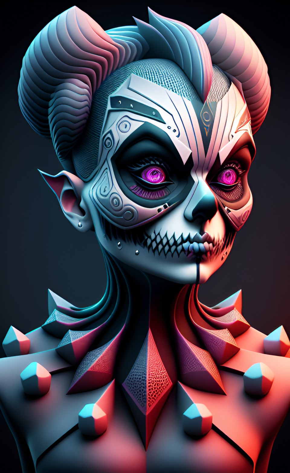 insanely detailed 4d ogo makeup, digitalart preview