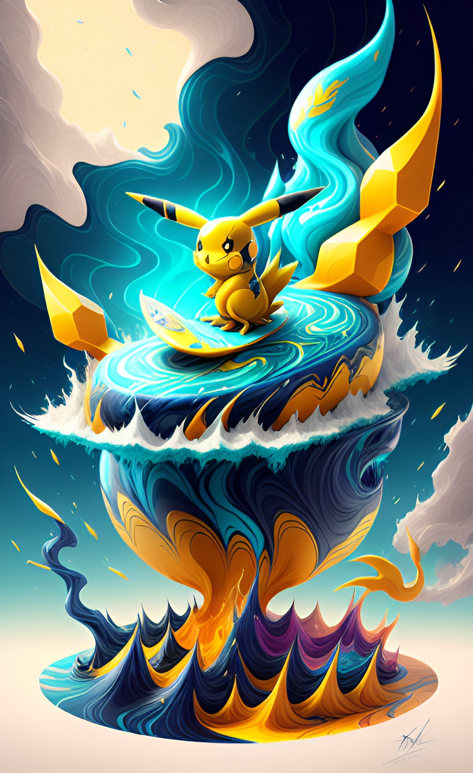 surfing pikachu preview