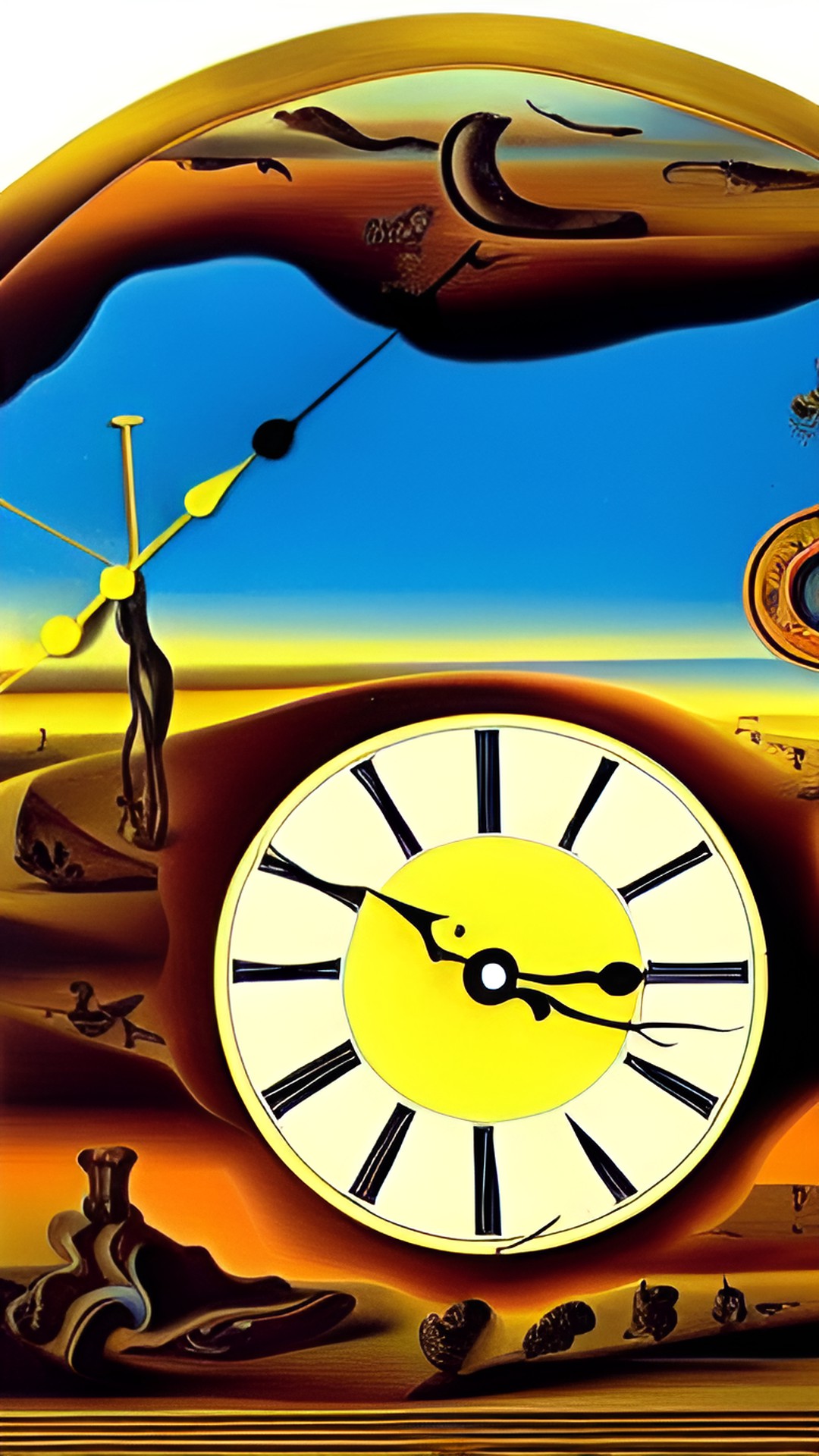 a clock in the style of salvador dali. preview