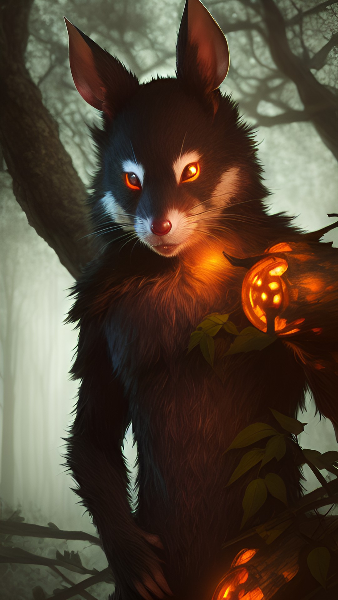 ratman in a wood, realistic, glow detailed, detailed preview