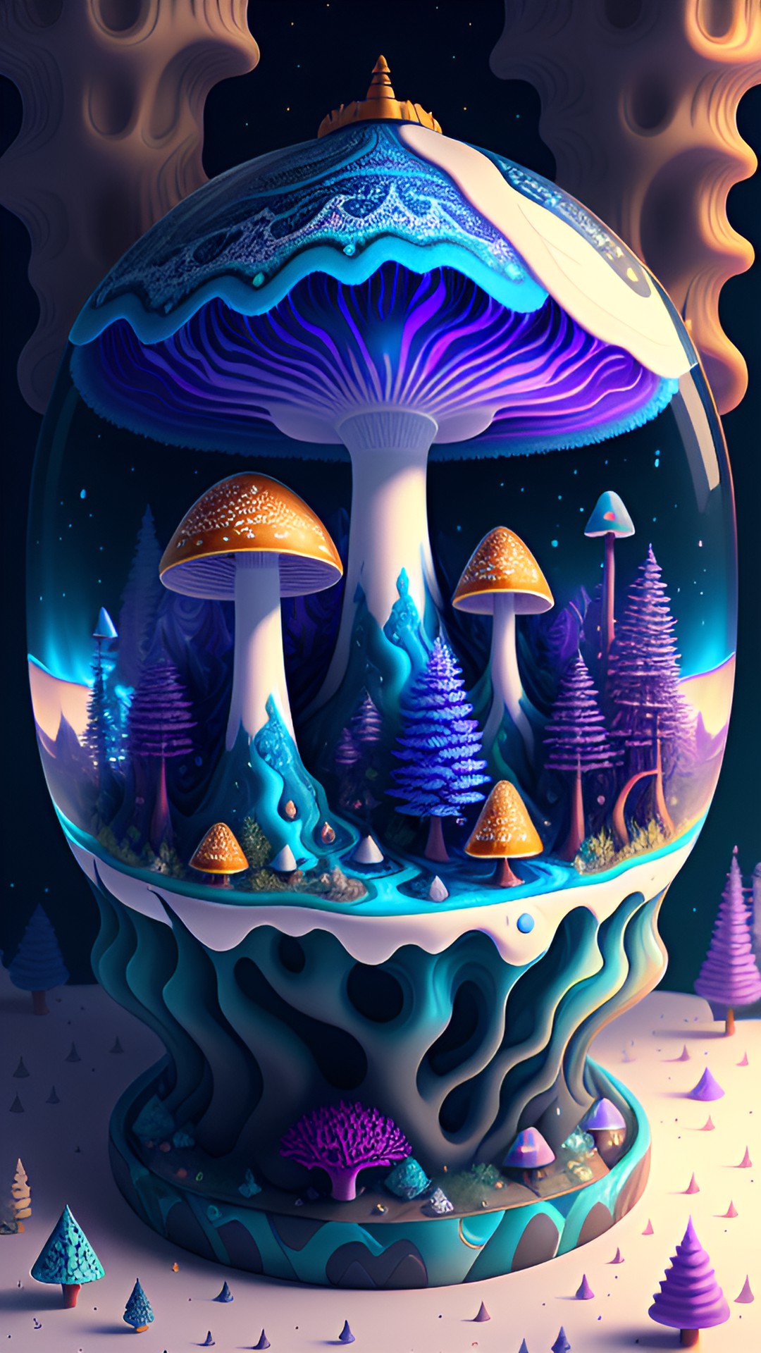 Shroom Micro World - terraria mushroom blue forest , high details , 4k , cozy preview