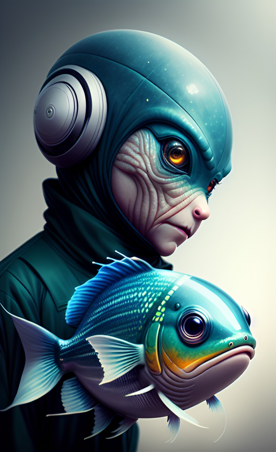 Fish Evolution - realistic, terrifying, alien, humanoid, fish preview