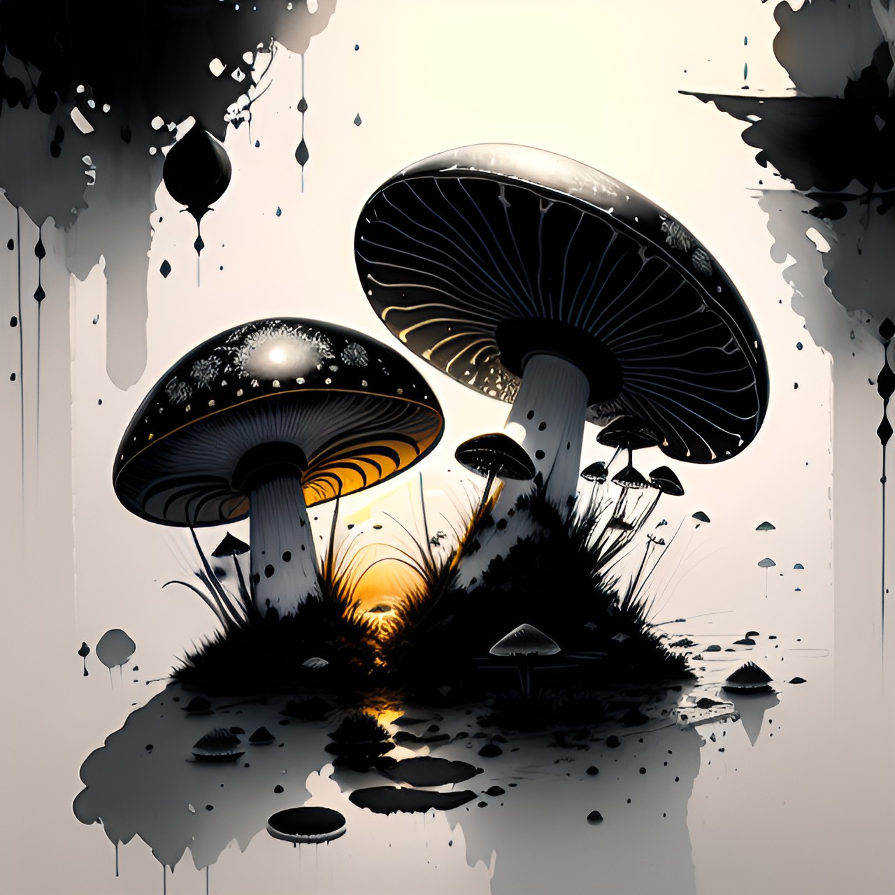 sunset mushrooms preview