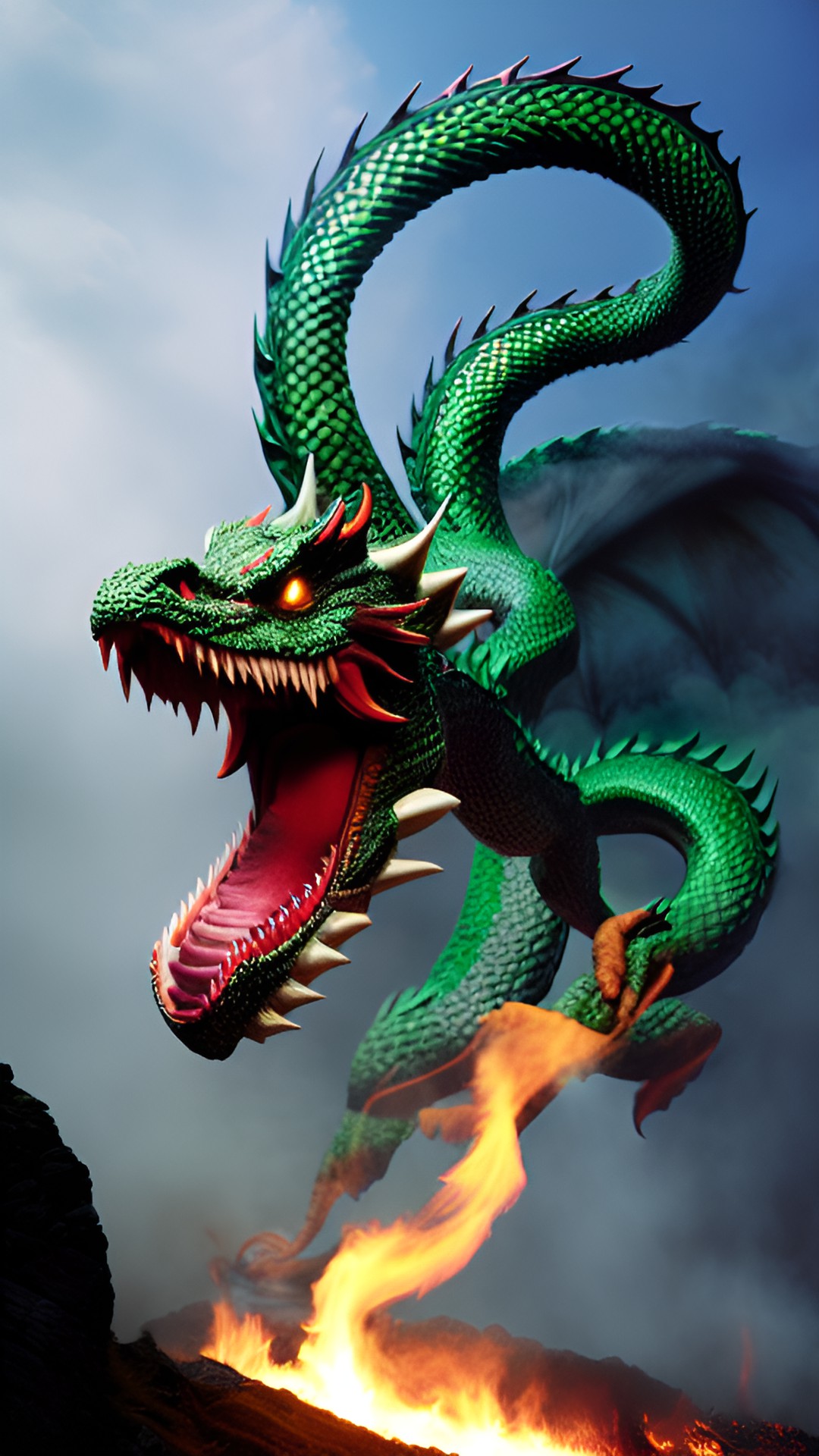 hydra dragon breathing fire preview