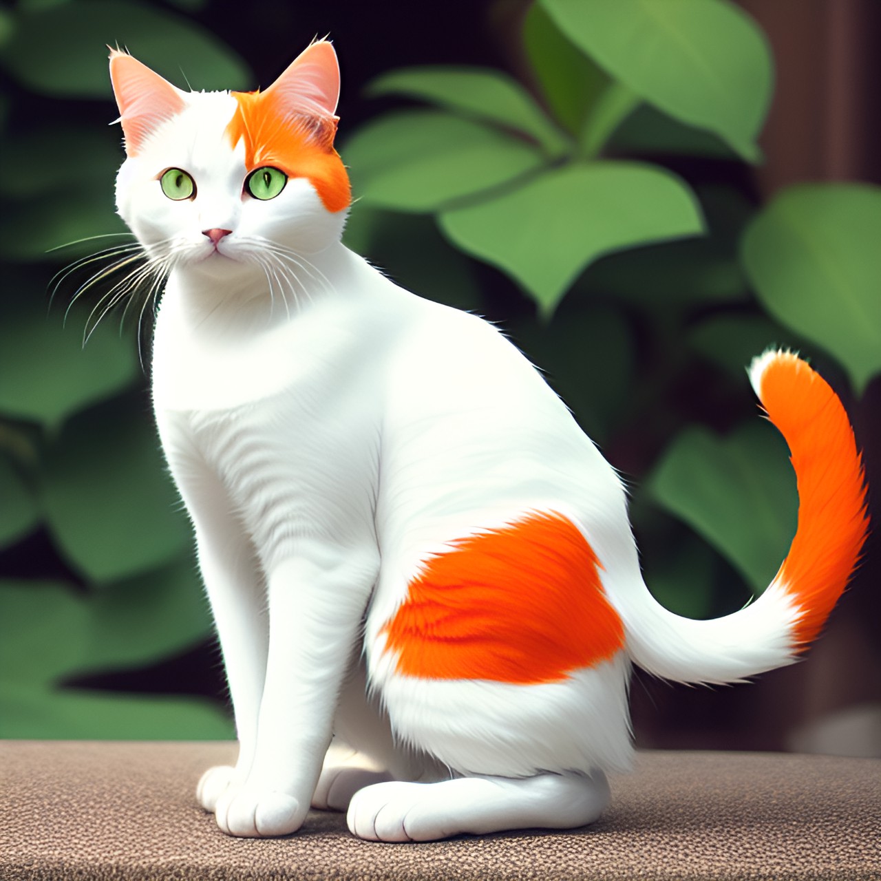 Orangetail - white and orange turkish vann cat preview