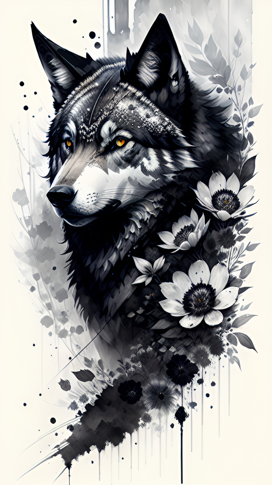 wolves and flowers preview