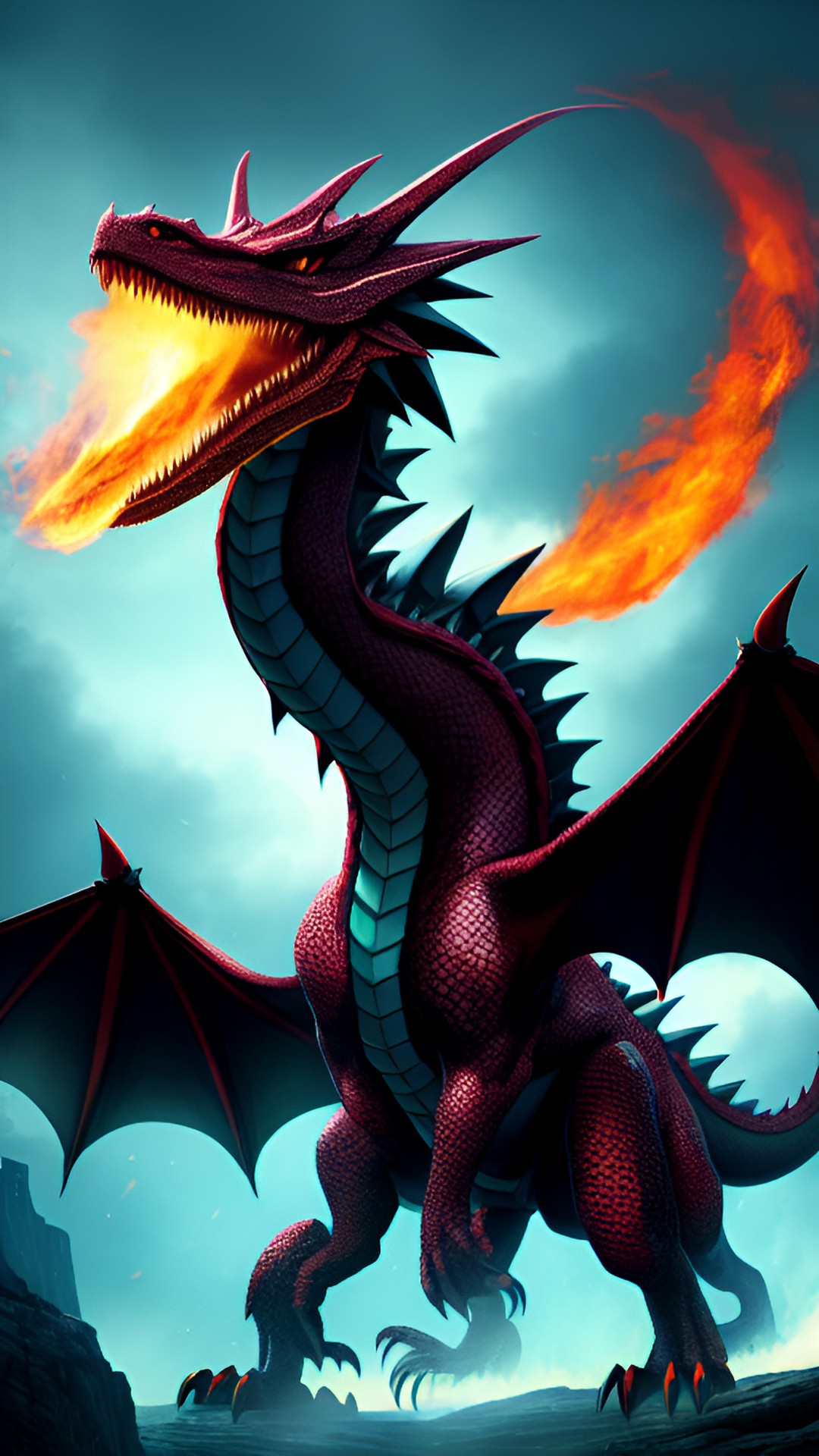 hydra dragon breathing fire preview