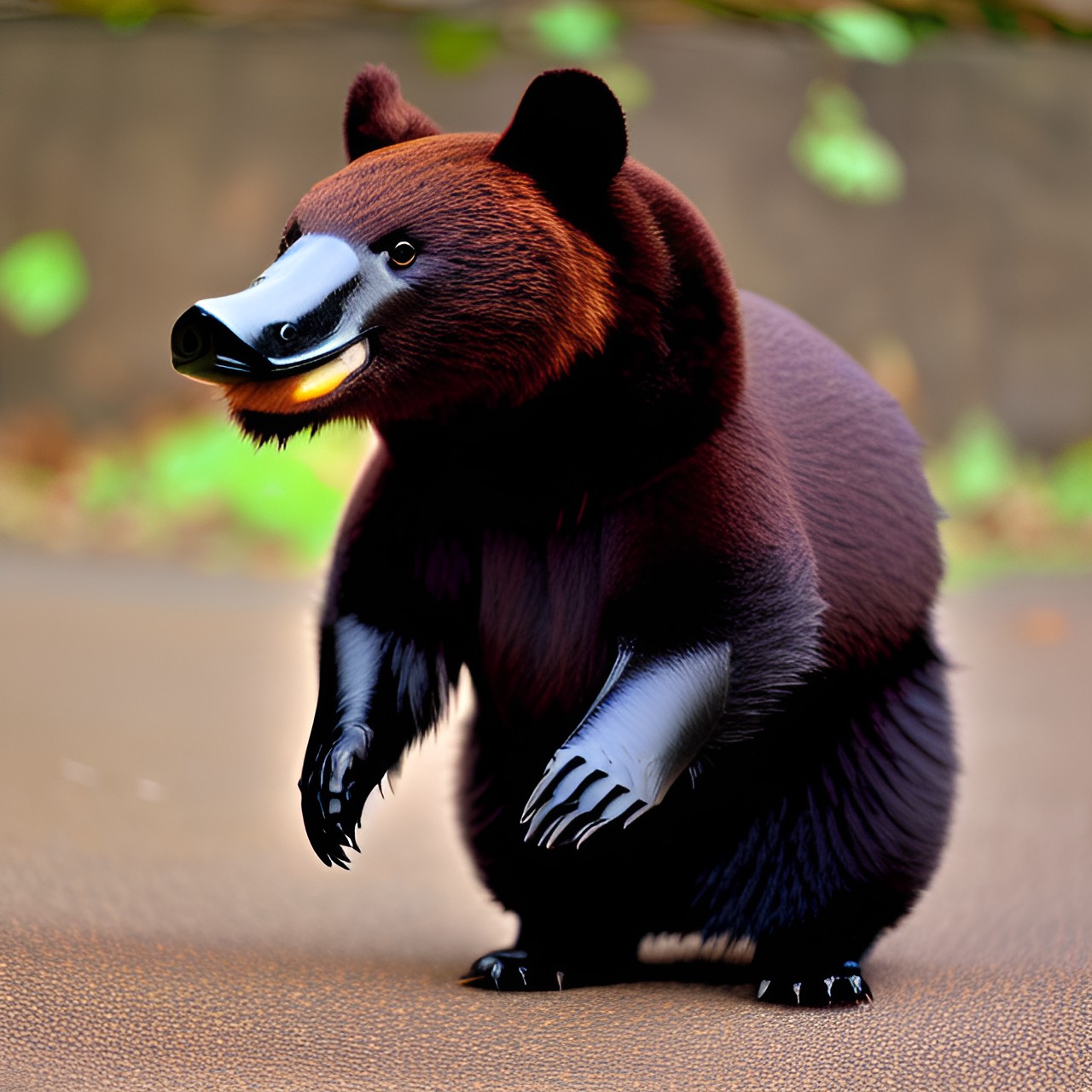 platypusbear(avatar) - a hybrid animal made from a bear and a duck billed platypus preview