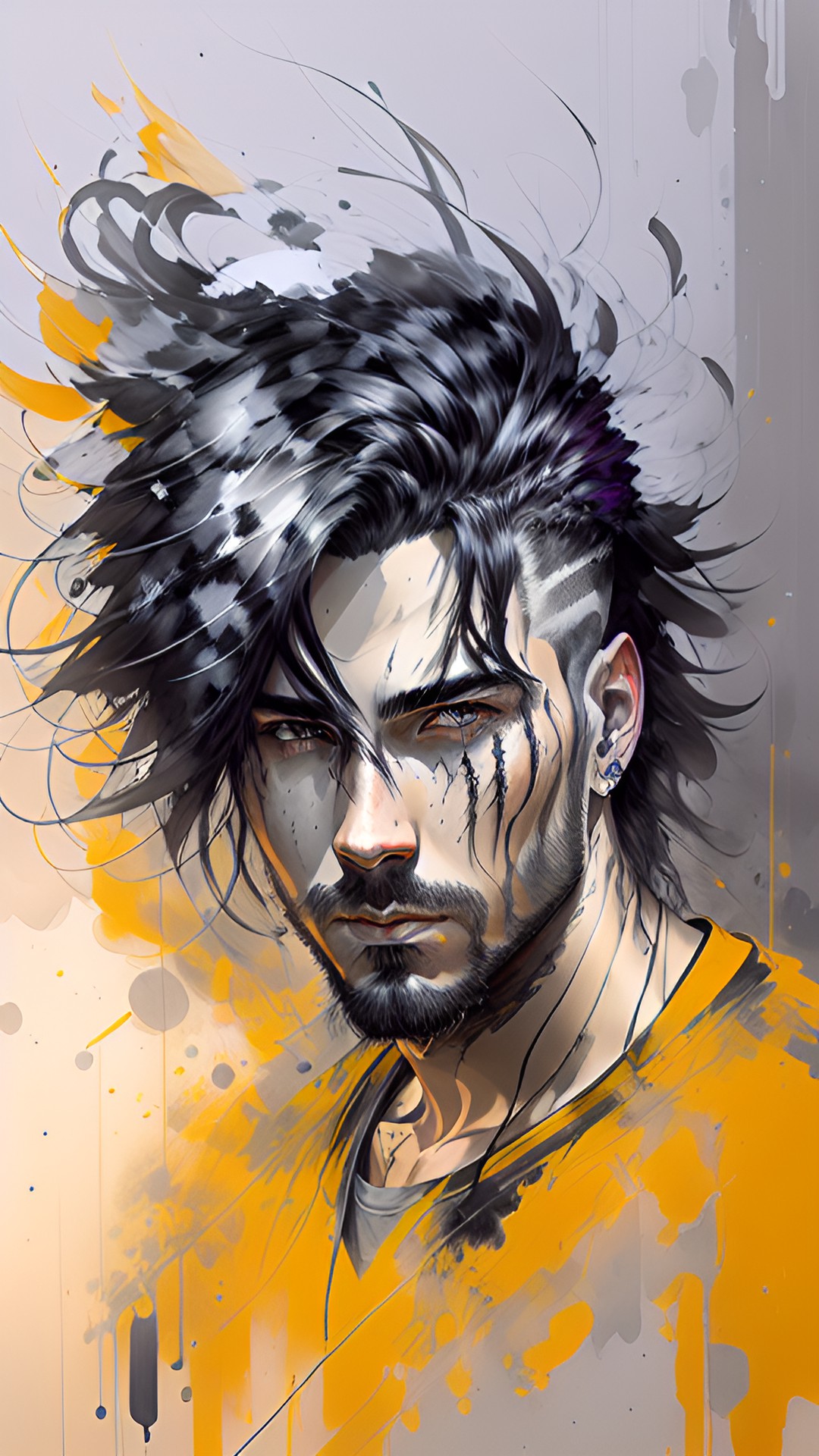 portrait, male, colorful hair preview