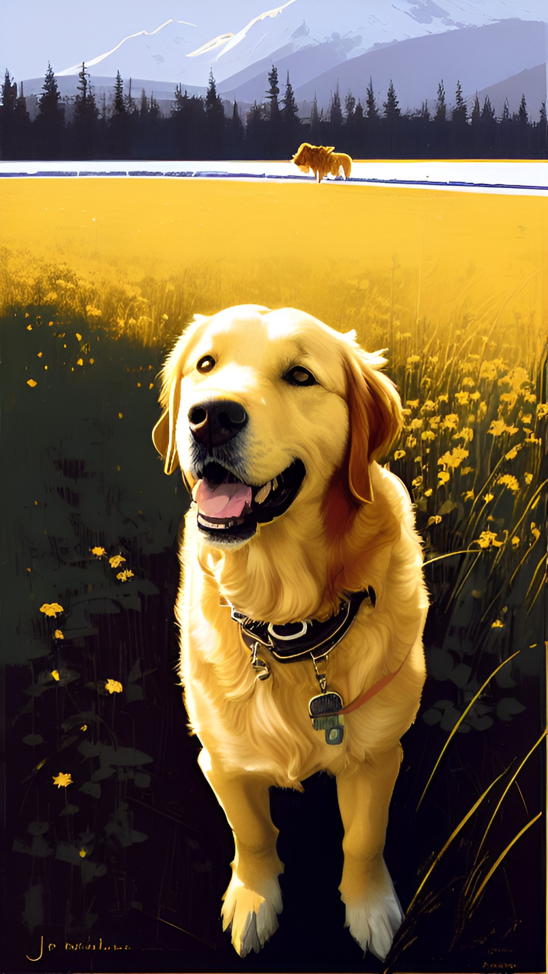 a golden yellow retriever dog smiling preview