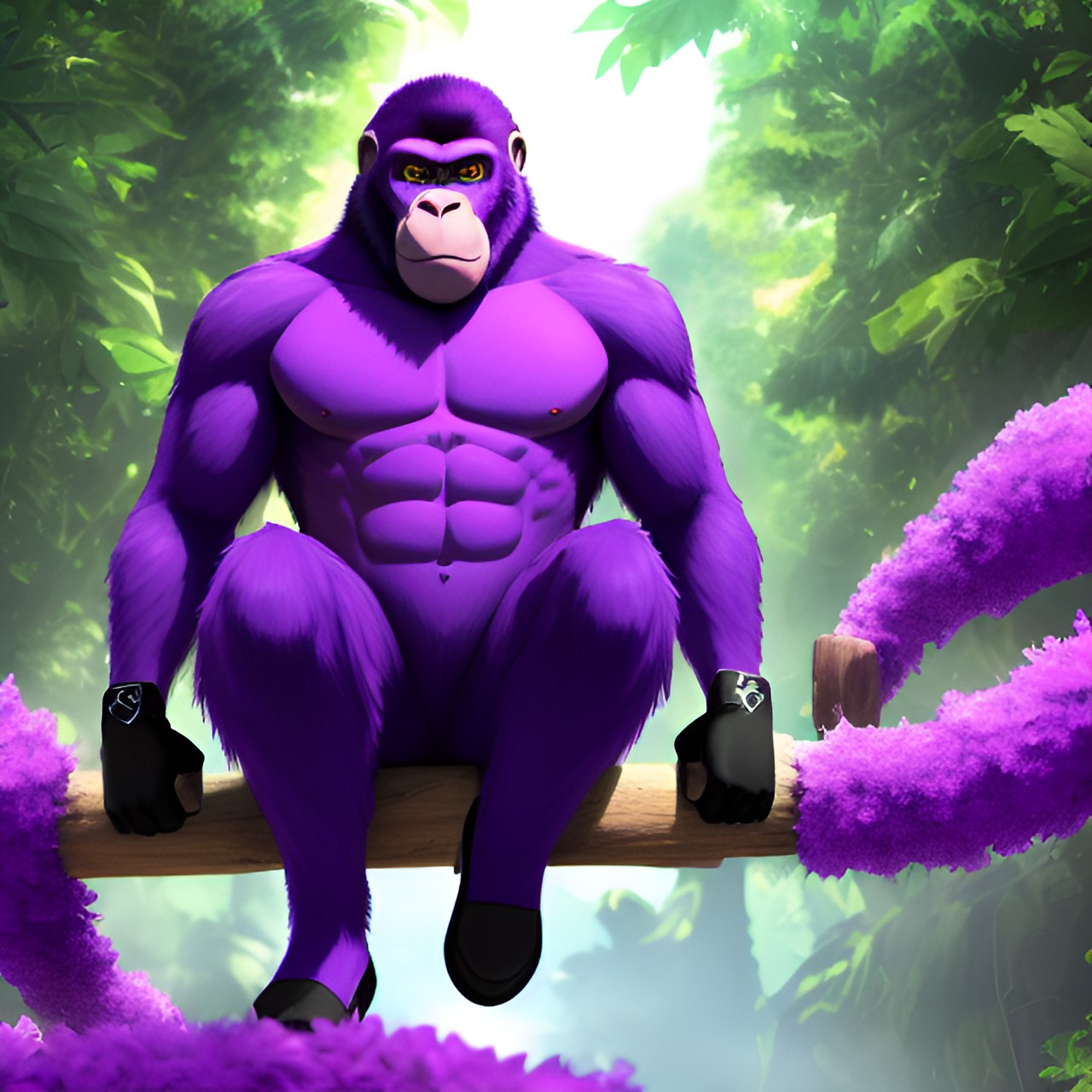 purple gorilla tag pfp preview