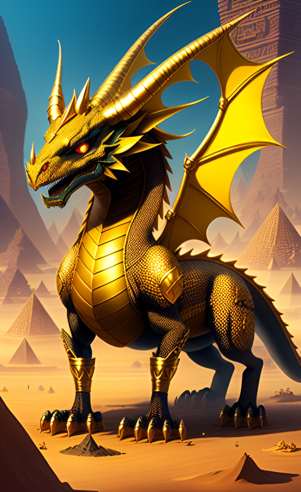 Golden Dragon - dragon egypt digging gold preview