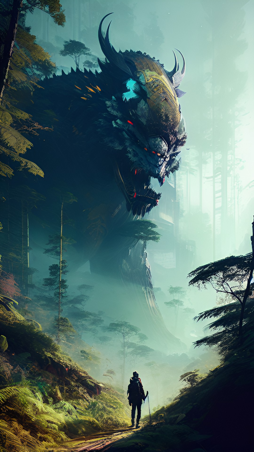 Forest Guardian - giant monster walks above the forest preview